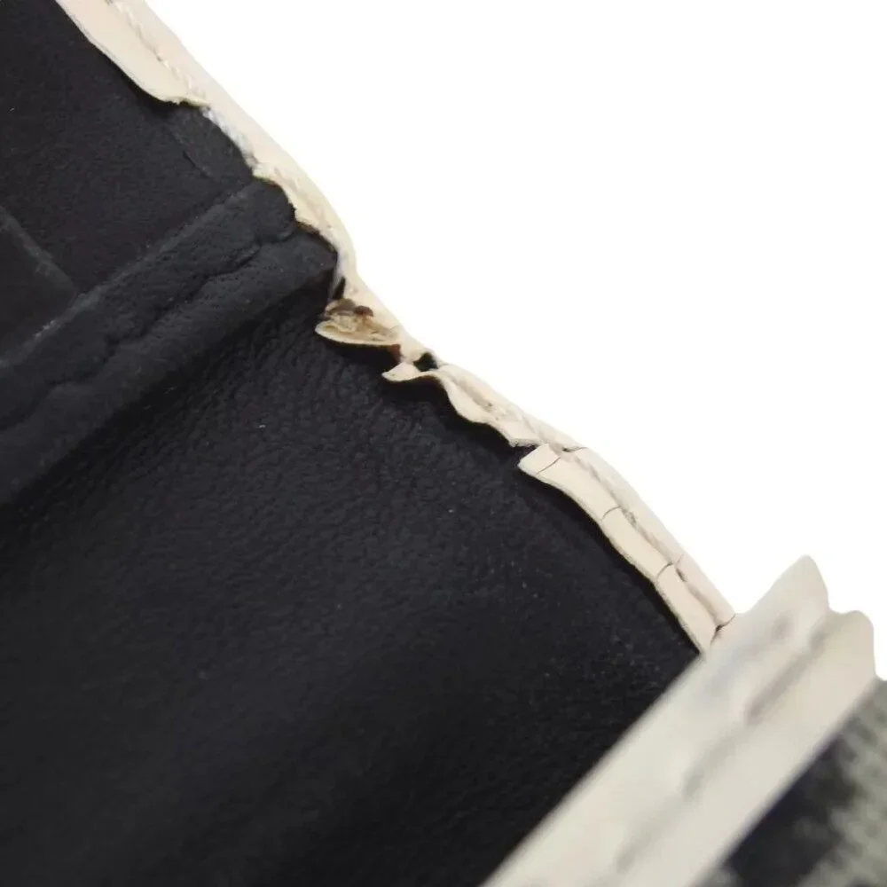821133AM (V1) Christian Dior Wallet Long Trotter Flap Black PVC